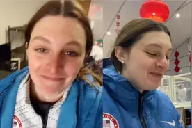 美女老外运动员启程回国，地板上坐30分钟不动，不想离开中国视频封面