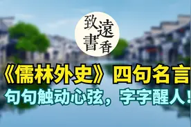 讽刺小说巅峰之作《儒林外史》的四句话，句句触动心弦，字字醒人视频封面