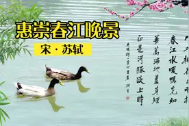 读《惠崇春江晚景》，竹外桃花三两枝，春江水暖鸭先知。视频封面