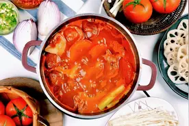 自制海底捞番茄锅底，可喝汤可涮菜，不油腻不上火，爆赞~