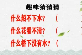 智商过百测试题：什么船不下水？什么花看不清？什么桥下没有水？