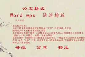 WPS WORD  高效办公   公文排版  资料  发文机关标志（一）
