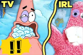 海绵宝宝与派大星两人打雪仗 但没想到海绵宝宝竟开挂 暴揍派大星