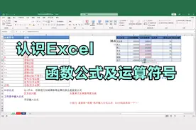 认识Excel函数公式及运算符号视频封面