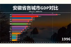 1990至2021安徽省各城市GDP对比，半路杀出黑马！一度超过合肥！视频封面