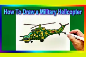 如何画军用直升机 | How to draw military helicopter
