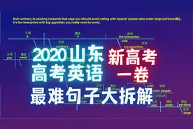 2020山东省高考，新高考一卷，最难句五套主谓#人生志愿填报指南视频封面