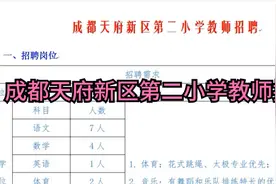 成都天府新区第二小学教师招聘视频封面