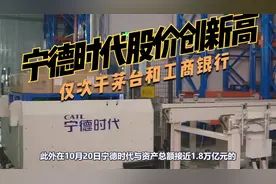 宁德时代股价创历史新高！仅次于茅台和工商银行视频封面