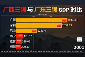 历年广西与广东三强城市GDP对比，广西：兄弟，带上我啊视频封面
