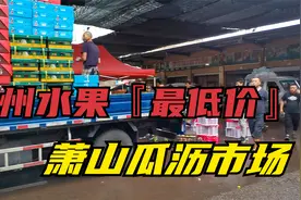 杭州「水果最低价」：萧山瓜沥水果批发市场。碗大的黄桃4元一斤视频封面