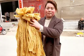 河南特产人造肉加工全过程，纯大豆压榨，口感筋道，比猪肉还好吃