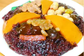 教你做“金南瓜黑糯米甜饭”，软糯香甜粘度高，过年做看着都喜庆视频封面