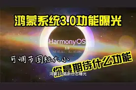 HarmonyOS 3.0功能曝光，可调节图标大小成亮点，你期待什么功能视频封面