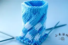 螺旋式花样的圏编方法，立体紧致，针法简单，适合编织袖口等