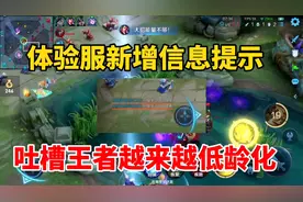 王者体验服新增信息提示！一边限制未成年，一边又降低游戏难度