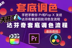 手把手教你Pr和FcpX剪辑到达芬奇调色 套底回批 流程技巧 超简单视频封面