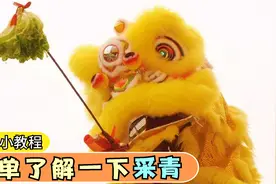 跟着传承人学舞狮：简单了解一下醒狮中的“采青”！视频封面