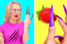 搞笑外国人：女生必看！搞笑的长指甲小烦恼，有没有让你感同身受视频封面