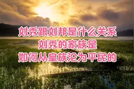 刘秀跟刘邦是什么关系，刘秀的家族是如何从皇族沦为平民的视频封面
