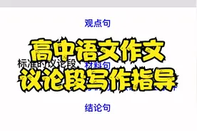 高中语文作文，议论文标准议论段写作指导，解决学生出现问题