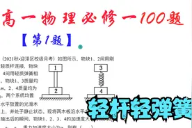 高中物理必修一100题，第1题：轻杆与轻弹簧问题视频封面