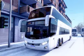 【欧洲卡车模拟2】雪地狂飙 时速140的大巴车你见过吗？视频封面