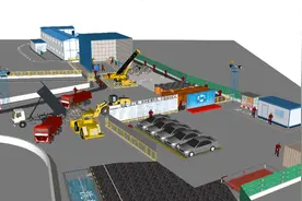 暗挖工程隧道进口施工区BIM场地布置