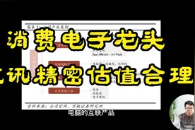 消费电子龙头立讯精密，他布局的四个板块都不错，并且估值合理视频封面