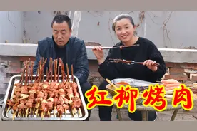 10元一串的红柳烤肉自己做，烤的滋滋冒油，大口吃肉真过瘾视频封面