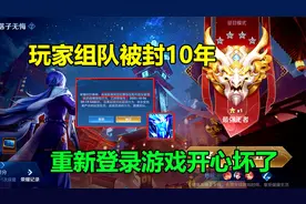 王者荣耀：玩家30连胜被封10年，解封后获稀有皮肤，开心坏了