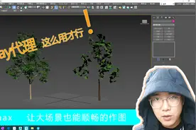 3dmax作图学会用vray代理，种10000棵数也不卡，简直美滋滋！视频封面