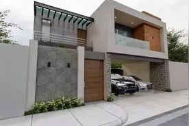 占地面积180平方米，建筑10×13米，现代两层别墅视频封面