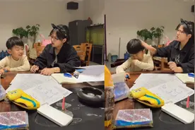 弟弟做作业的时候走神，姐姐怒了抬手就是一巴掌：妥妥的血脉压制视频封面