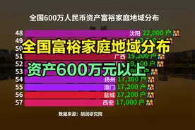 中国600万资产富裕家庭地域分布，猜猜哪个地方的百万富翁最多？视频封面
