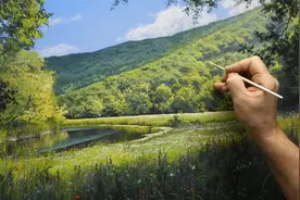 细致到什么程度？他用画笔拟出了微风和煦万物有灵视频封面