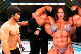 女生版肌肉怪兽挑战李小龙，这样子的肌肉爆发出的力量竟如此恐怖视频封面