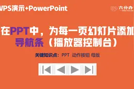 在PPT中，为每一页幻灯片添加导航条（播放器控制台）视频封面