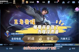 王者荣耀明明开音效了为啥没声音视频封面