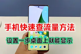 手机快速查流量方法，不用发短信或微信，设置一步桌面上就能显示