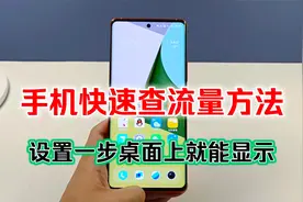 手机快速查流量方法，不用发短信或微信，设置一步桌面上就能显示视频封面
