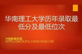 华南理工大学历年录取最低分及最低位次视频封面