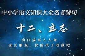 中小学语文知识大全名言警句之立志视频封面