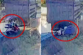 一家四口骑乘电动车被撞身亡！监控拍下大人想躲开但没来得及一幕视频封面