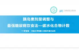 糖尿病患者最强饮食法——碳水计数法和胰岛素的应用视频封面
