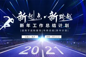 182.年终总结新年计划PPT模板，工作汇报，述职报告视频封面