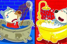 沃尔夫动画：沃尔夫幸运VS不幸日，泡澡的不同等级！