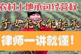 农村土地承包经营权子女能不能继承？律师一讲就懂！视频封面