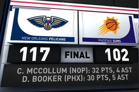 NBA全场集锦：鹈鹕117-102太阳 麦科勒姆32+6布克30+5视频封面