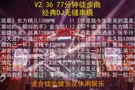 V2.36 77分钟徒步曲，经典DJ无缝串烧，节奏强，适合徒步健走车载视频封面